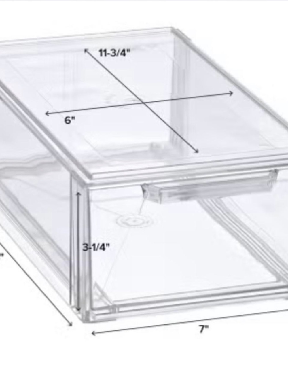 Clear Plastic Stacking Storage Bin - Clear